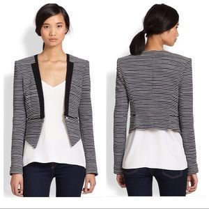 BCBGMaxAzria Otto Striped Zippered Waist Blazer